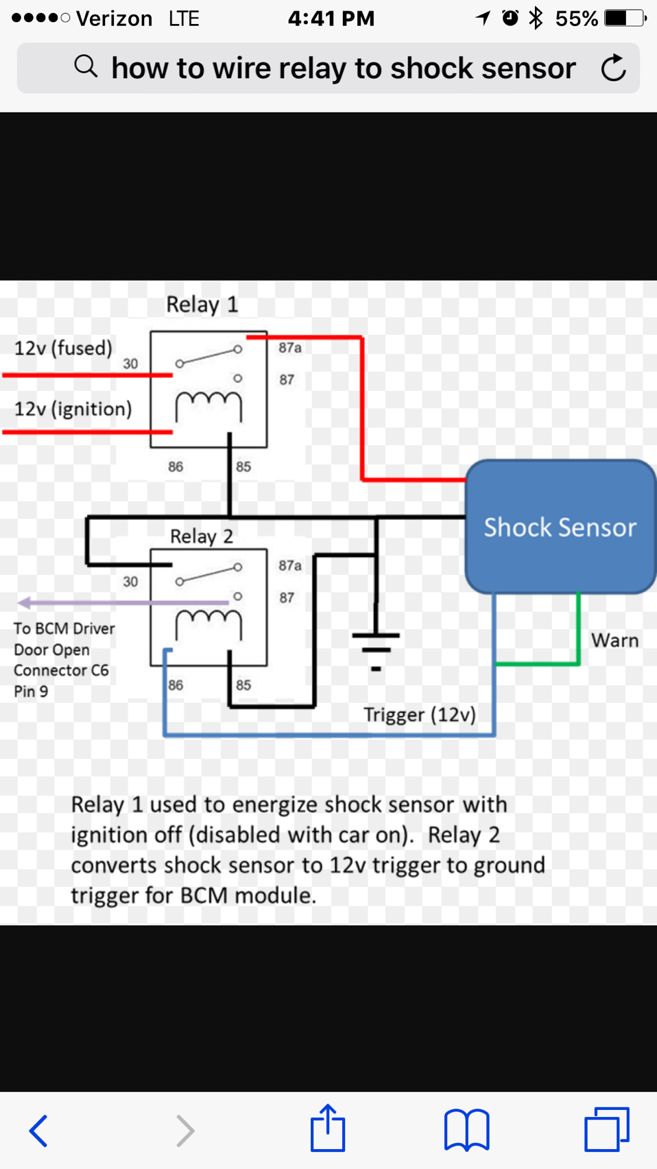 ¿Cómo se instala un sensor de choque en una alarma de fábrica?